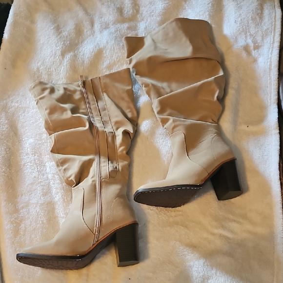 Torrid Tan Heeled Boots for Women - Picture 1 of 4